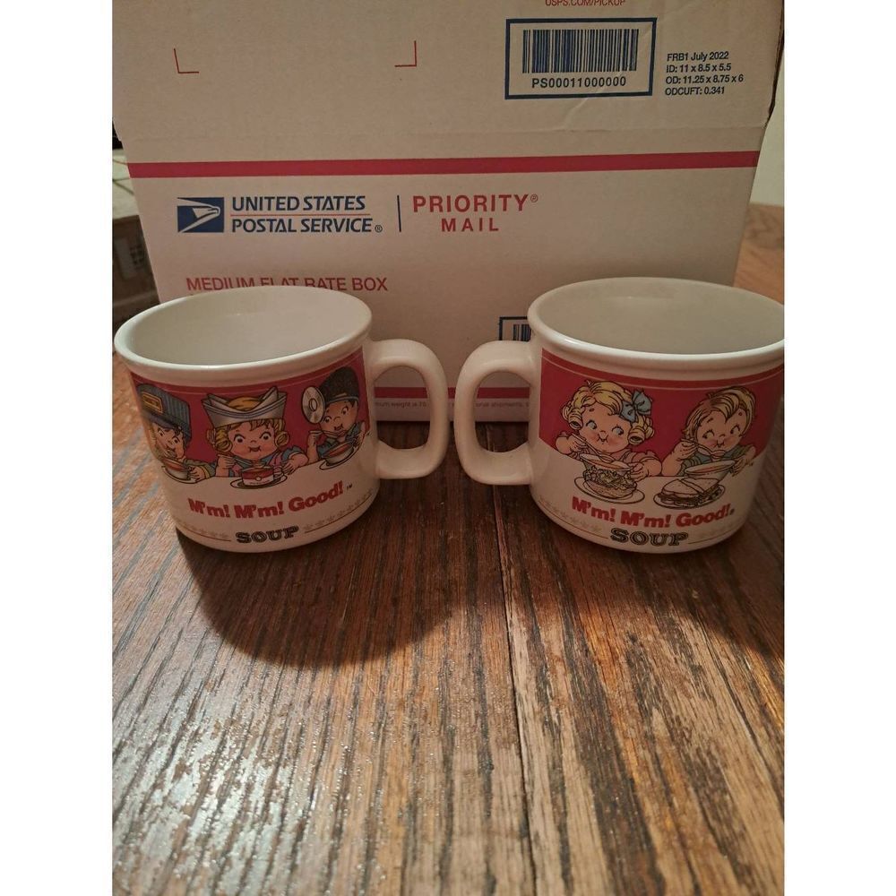 Vintage Lot of 2 1993 Westwood Campbells Soup Mugs Coffee Cups